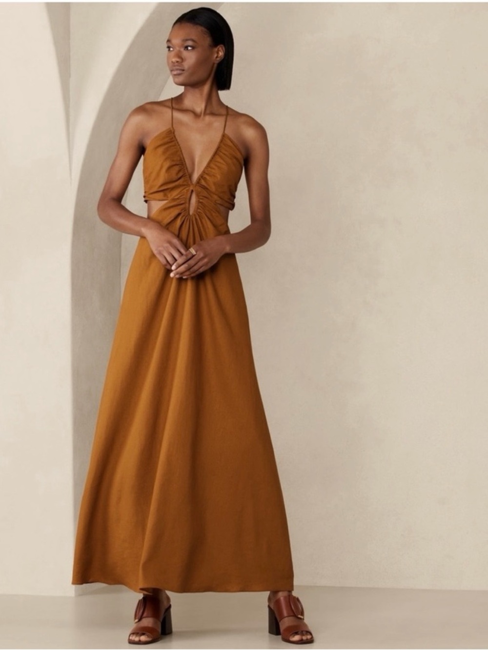 NWT Banana Republic Linen Maxi Dress